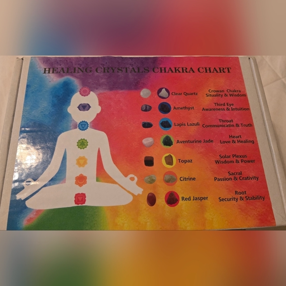 NWT | Chakra Healing Crystals Stone Kit | 19 Piece Box Set | - Picture 2 of 14